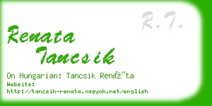 renata tancsik business card